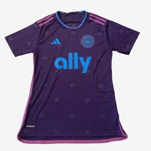 Adidas Charlotte FC Soccer Jersey Womens SMALL Team Away Purple Queen City